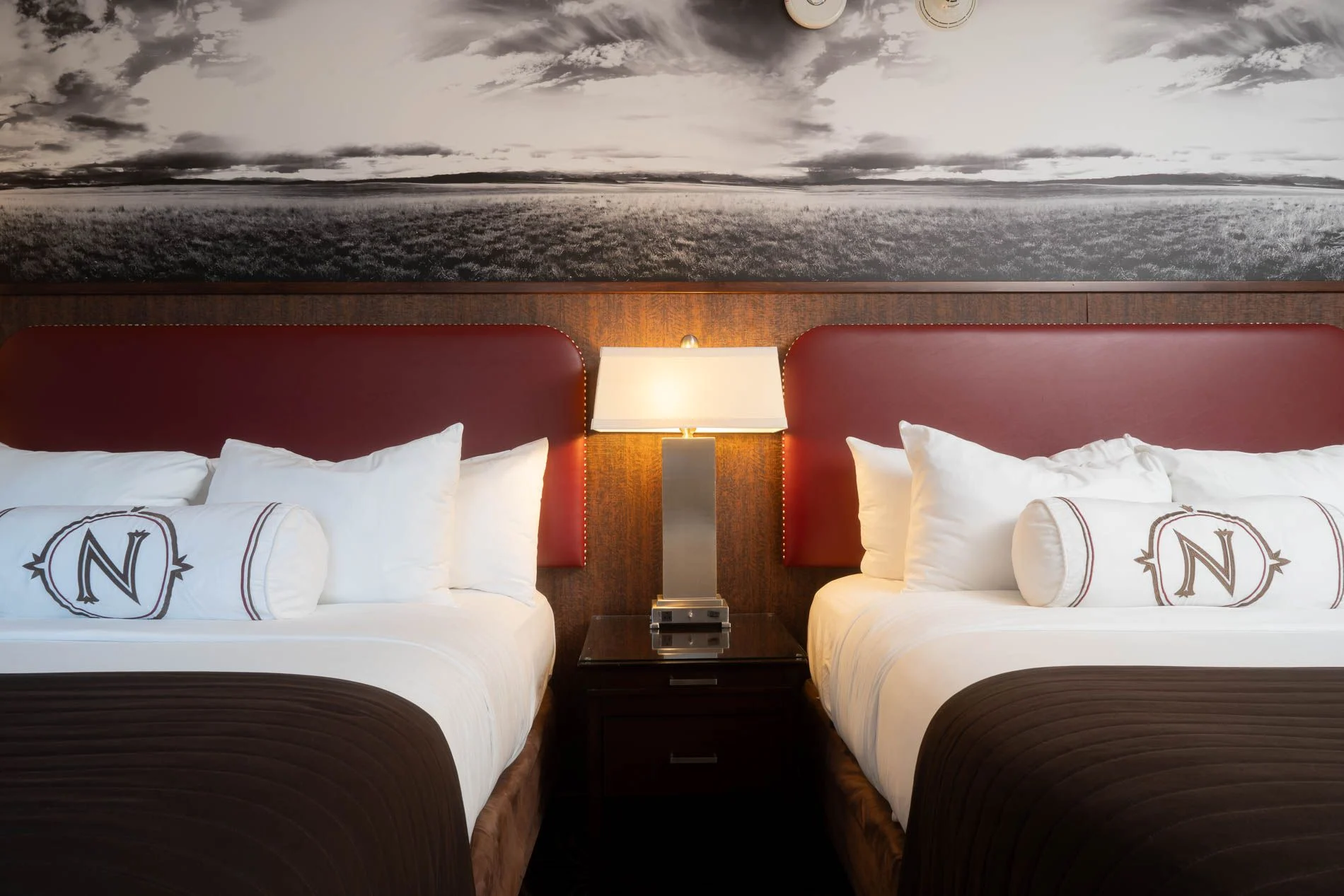 Comfortable double queen room at the Northern Hotel, built for business travel and group stays